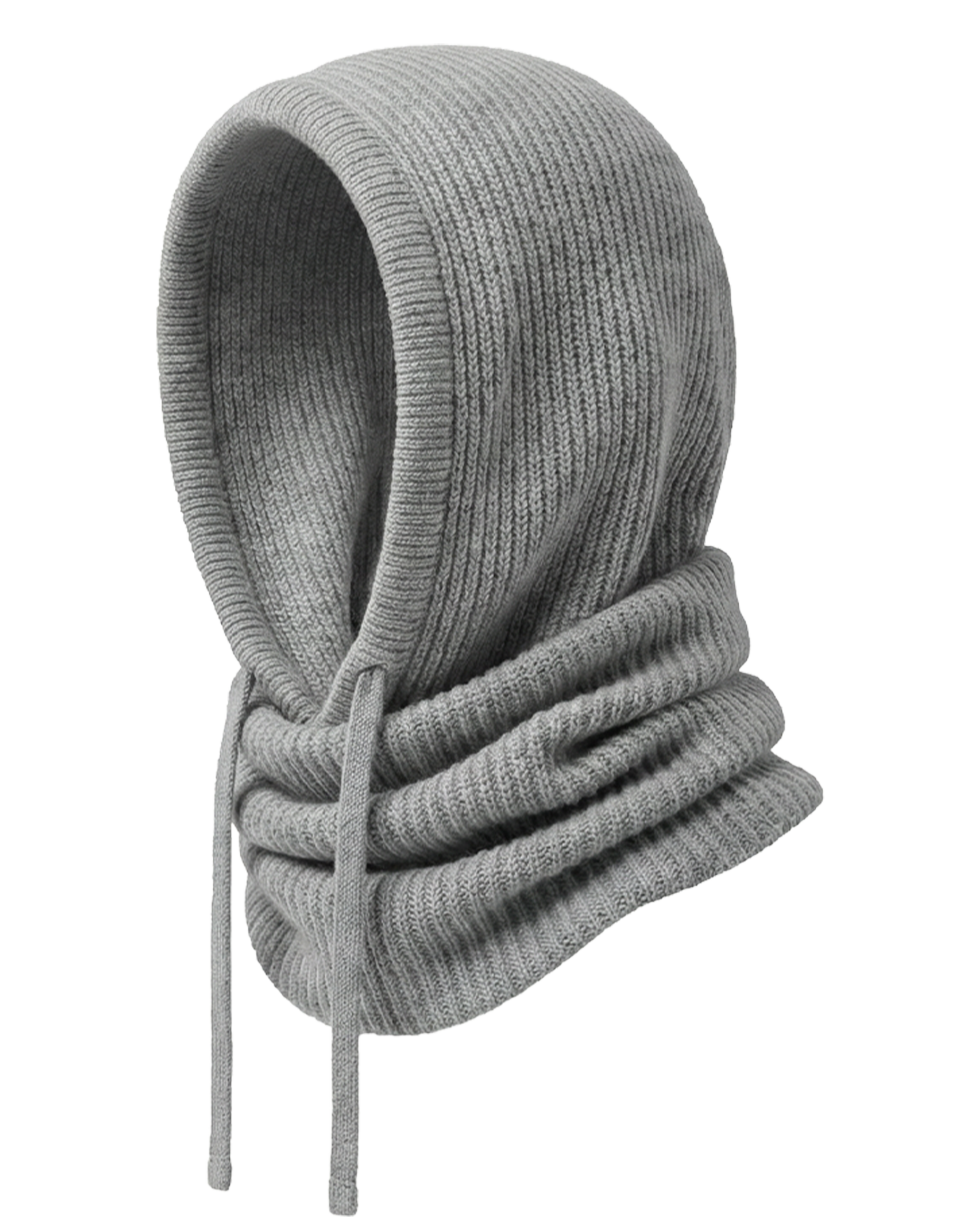 Meloura Grey Knit Balaclava