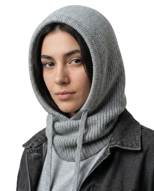 Meloura Grey Knit Balaclava