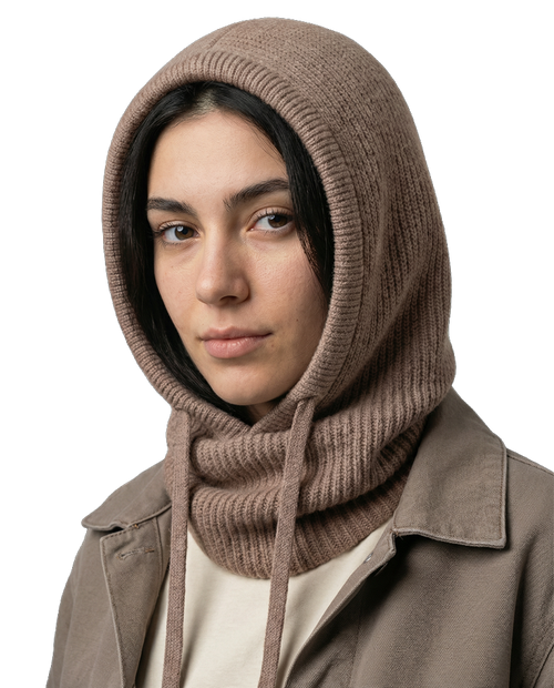 Meloura Brown Knit Balaclava