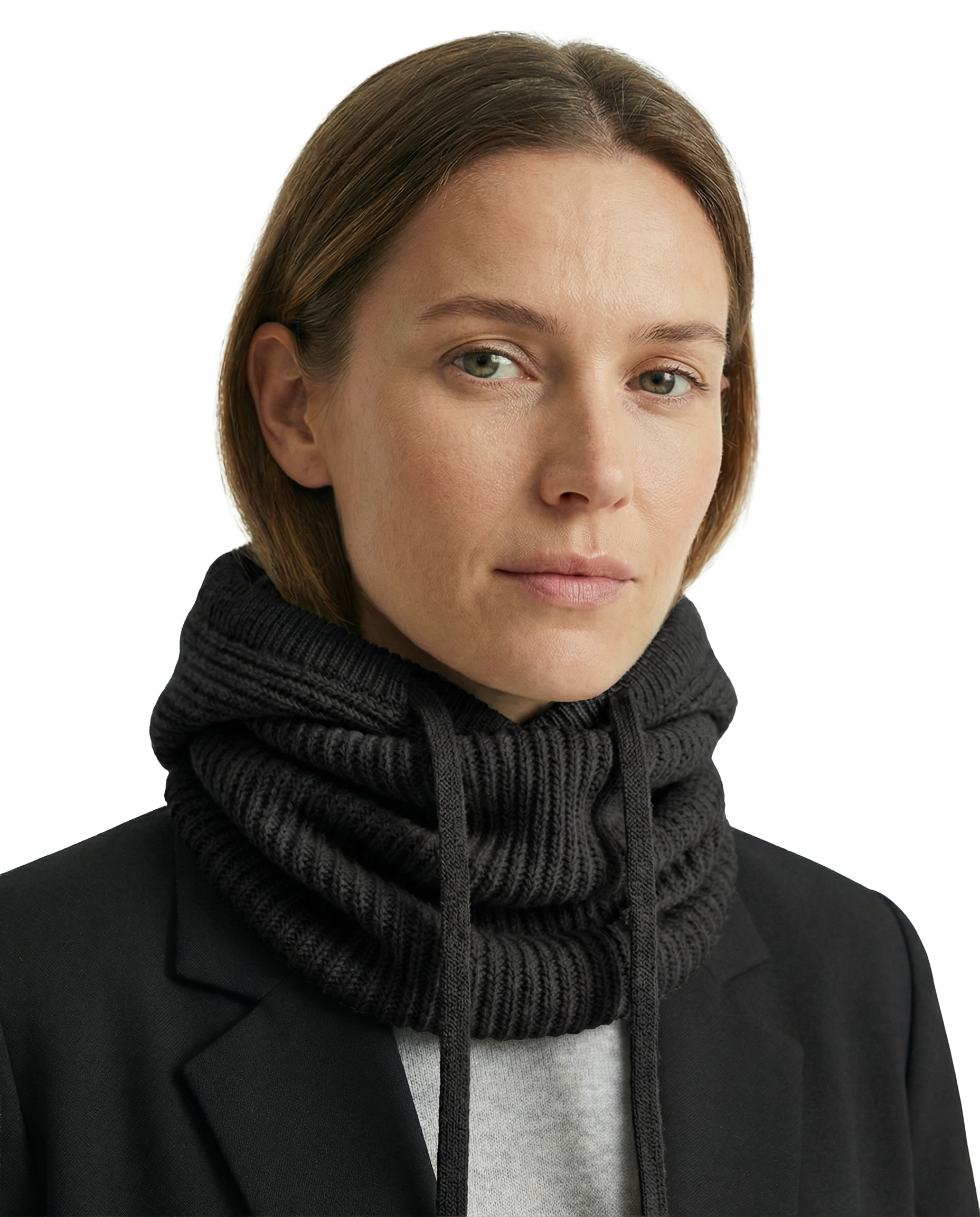 Meloura Black Knit Balaclava