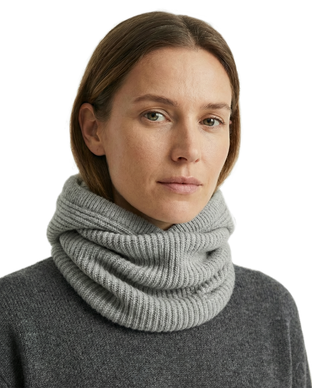 Meloura Grey Knit Balaclava