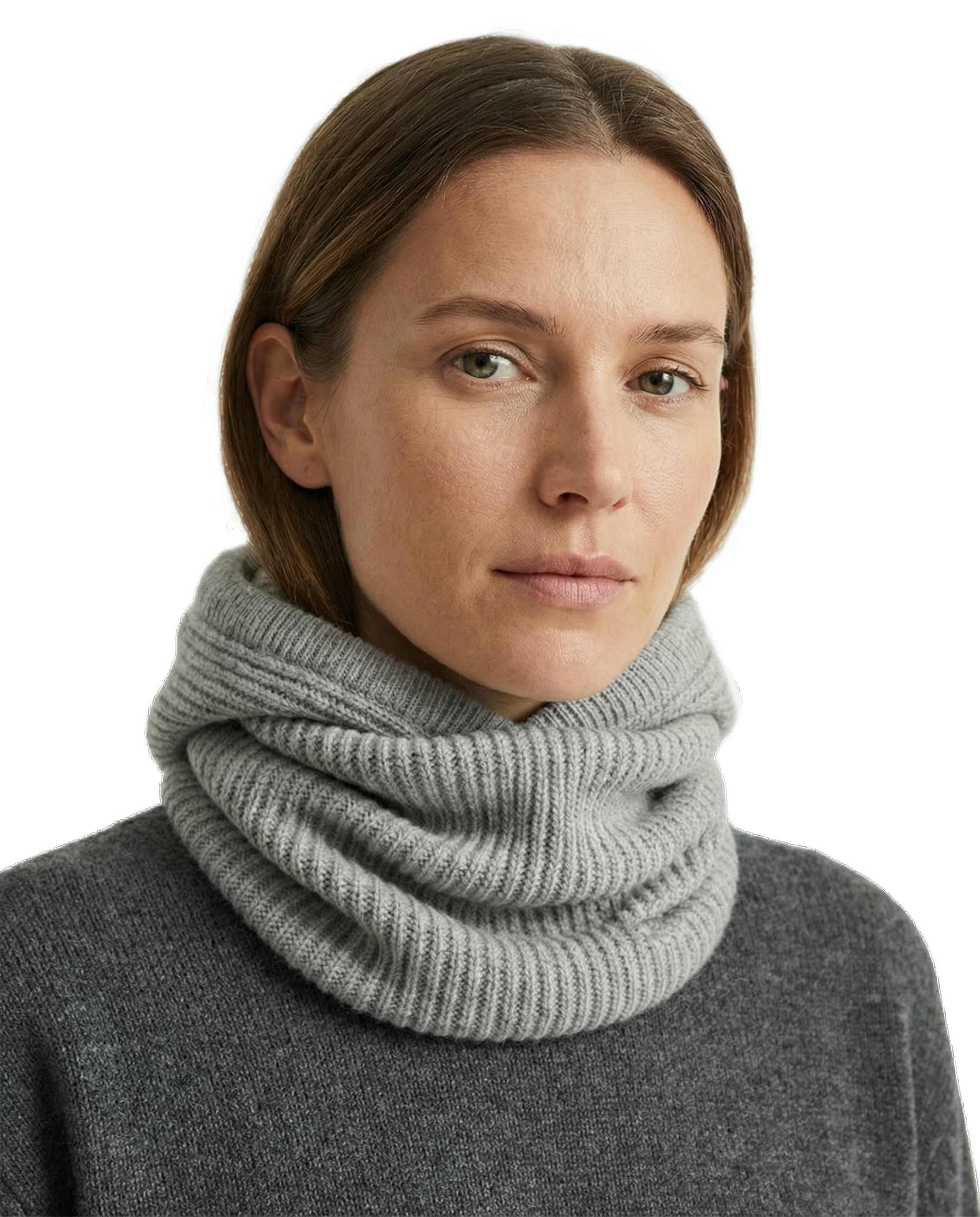 Meloura Grey Knit Balaclava