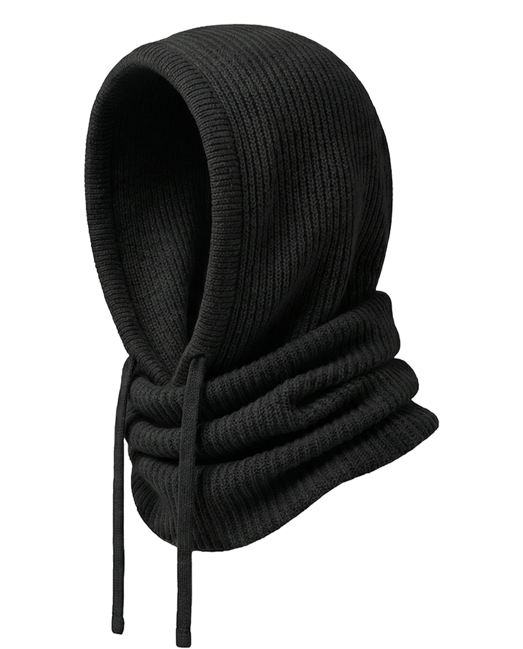 Meloura Black Knit Balaclava