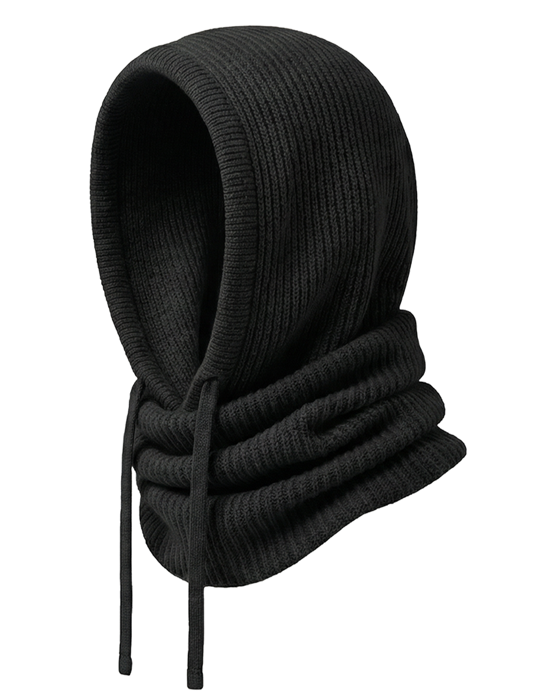 Meloura Black Knit Balaclava